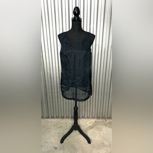 Women’s Robert Rodriguez Black Silk Layered Designer Tank Top Size 6
